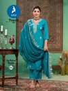 Pamela By Kaya Roman Embose Kurti With Bottom Dupatta Orders In India